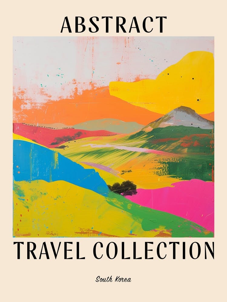 Abstract Travel Collection Poster South Korea 2