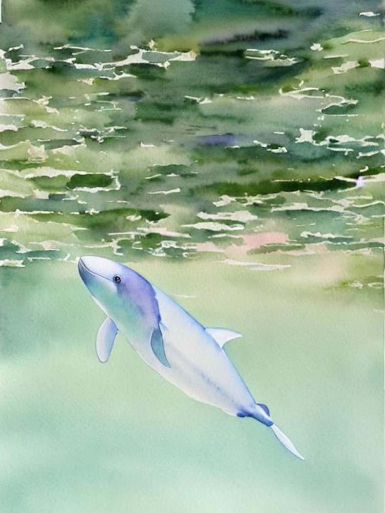 Beluga Whale Storybook Watercolour