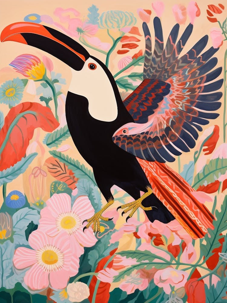 Maximalist Bird Painting Toucan 1