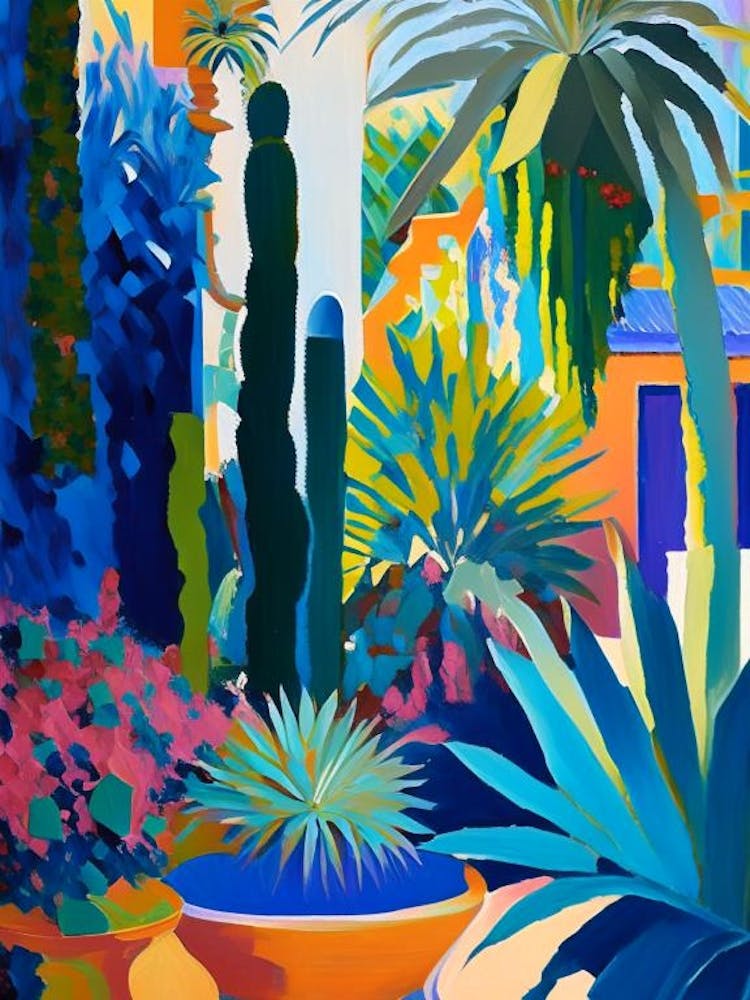 Jardin Majorelle, 1, Morocco Abstract Still Life