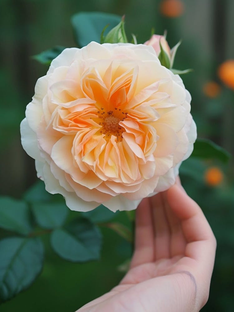 English Roses Painting Rose In A Hand 1