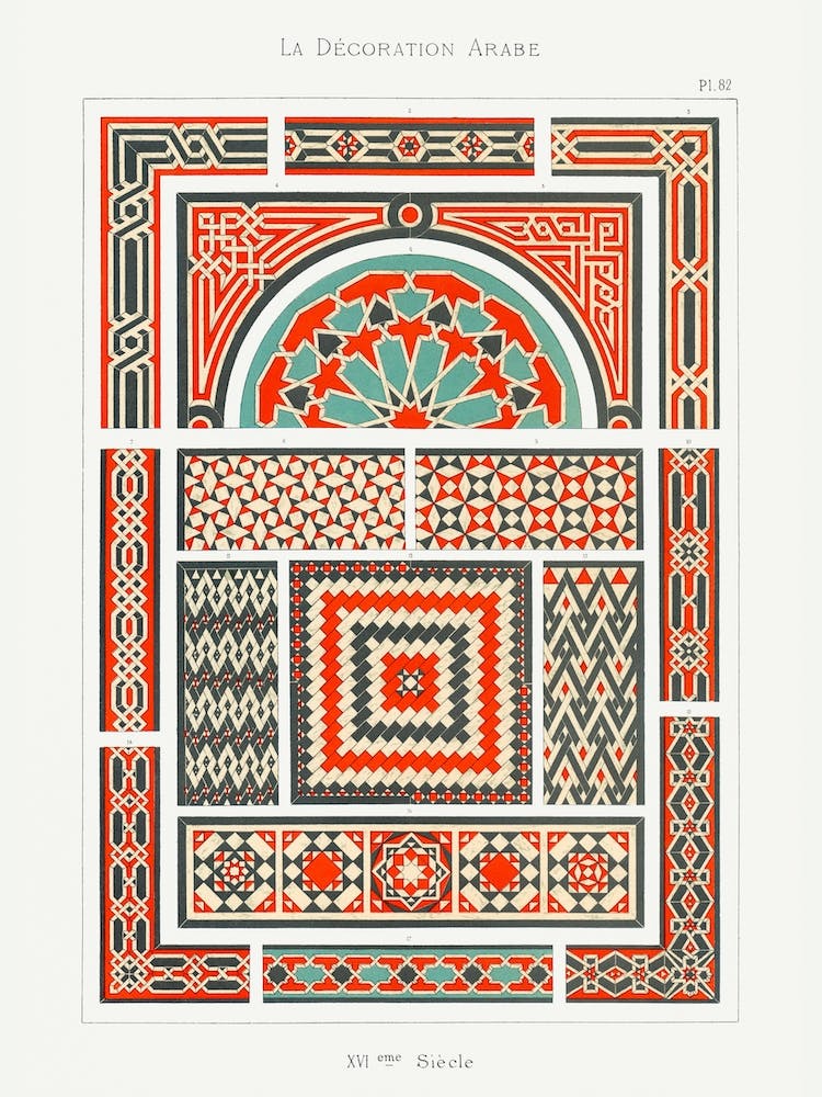 La Decoration Arabe, Plate No 82, Emile Prisses D’Avennes