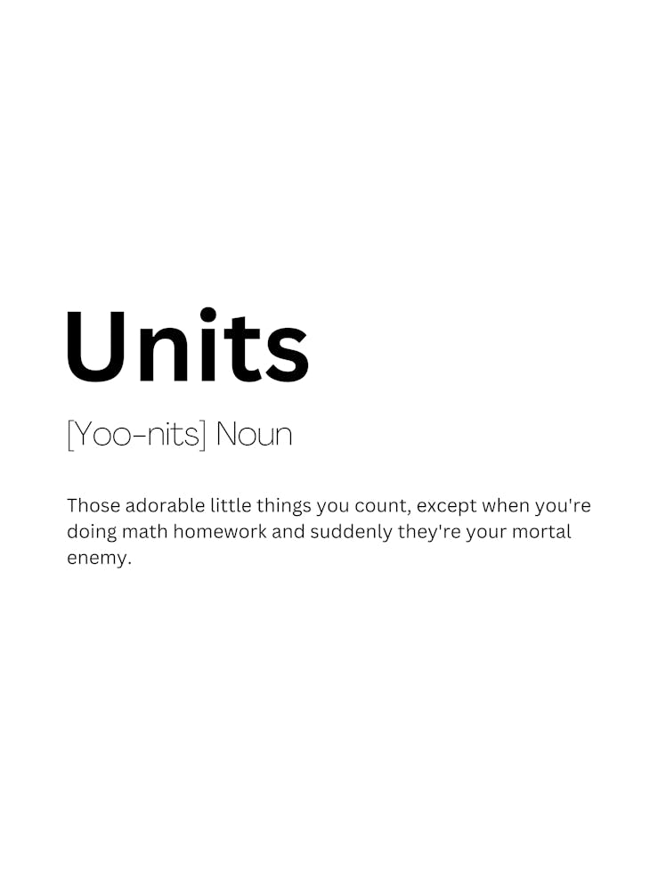 Units Definition Meaning