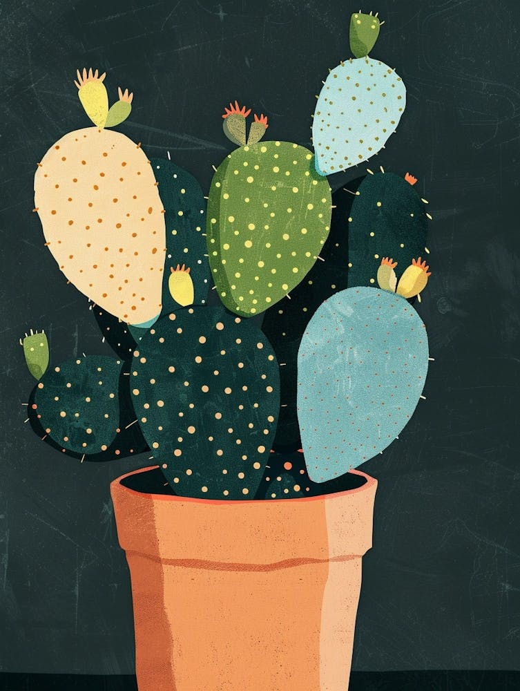 Cactus Plant Minimalist Illustration 5