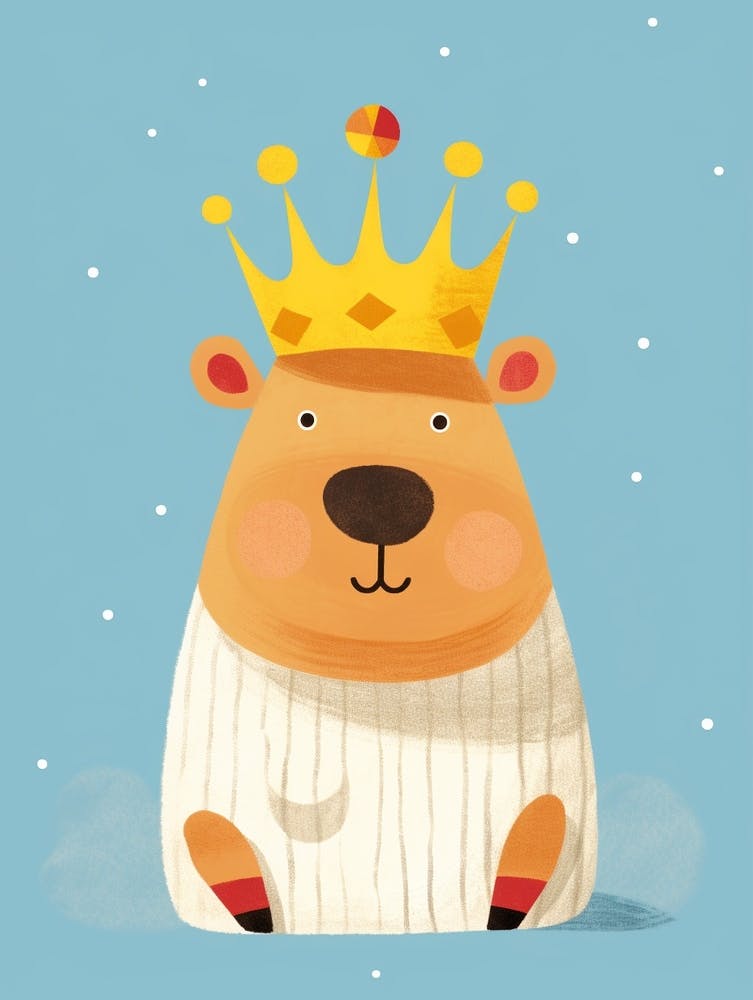 Little Capybara 3 Wearing A Crown