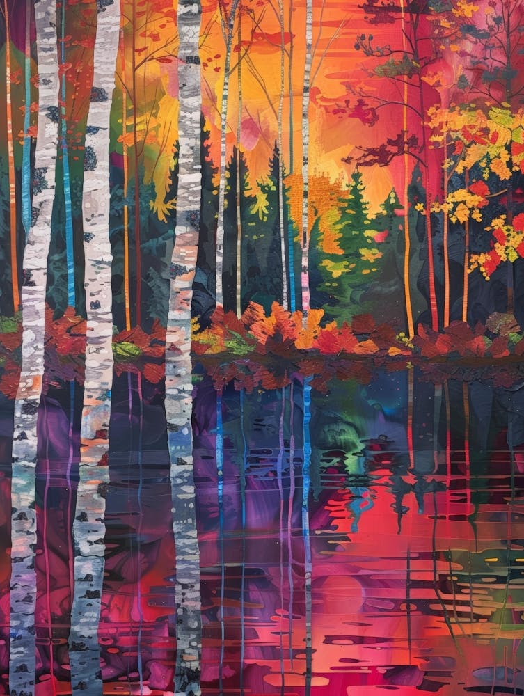 Birch Trees In Autumn 4