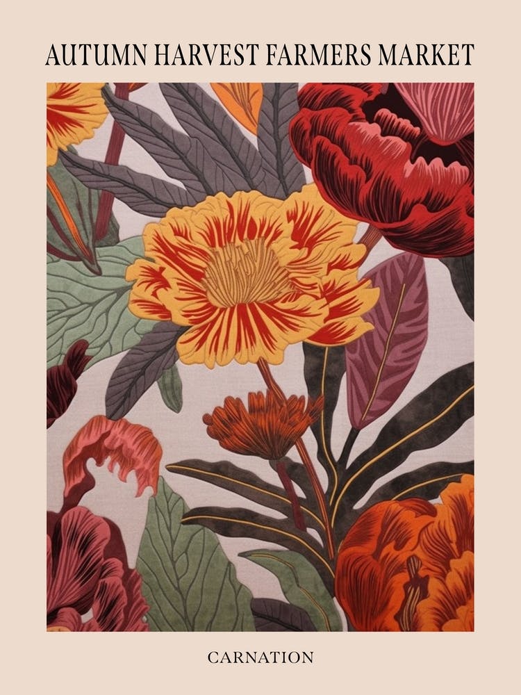 Fall Botanicals Carnation 2 Poster