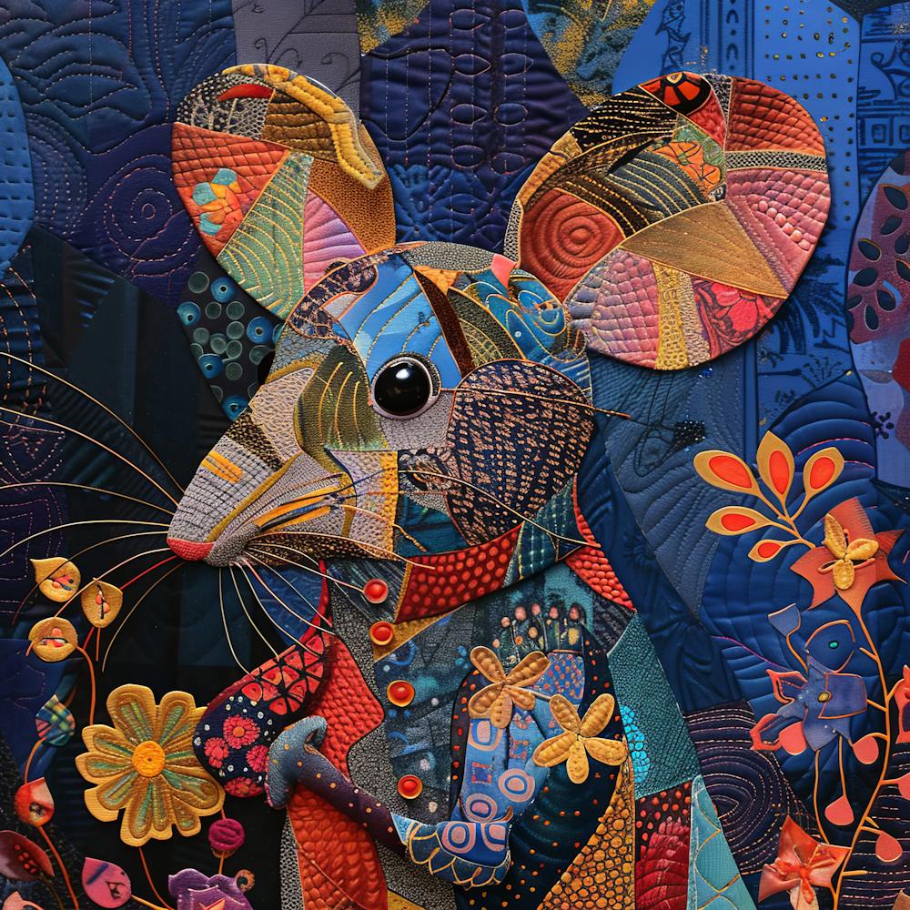 Patchwork Quilted Mouse 2