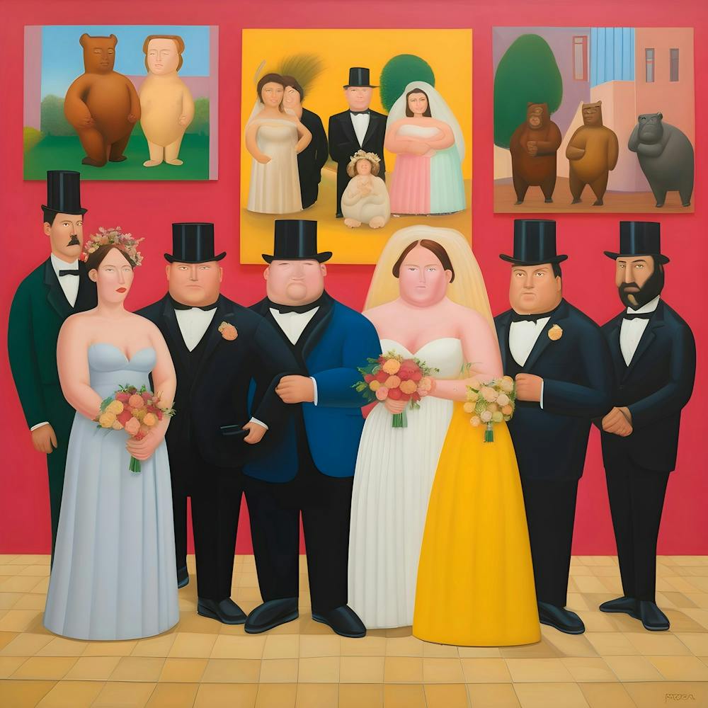 Nuptial Palette: A Celebration of Shapes and Shades"