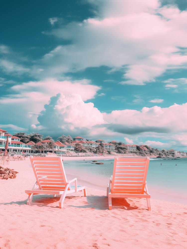 Jimbaran Beach Bali Indonesia Turquoise And Pink Tones 1