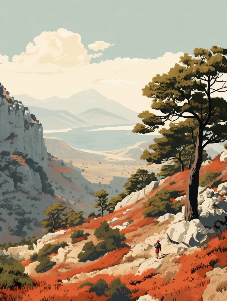 Lycian Way Turkey 1 Paysage de Sentier de Randonnée