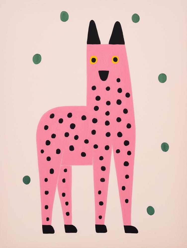 Pink Polka Dot Arctic Fox 2
