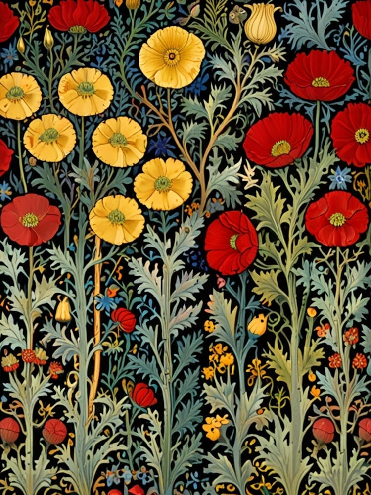 Poppies By William Morris