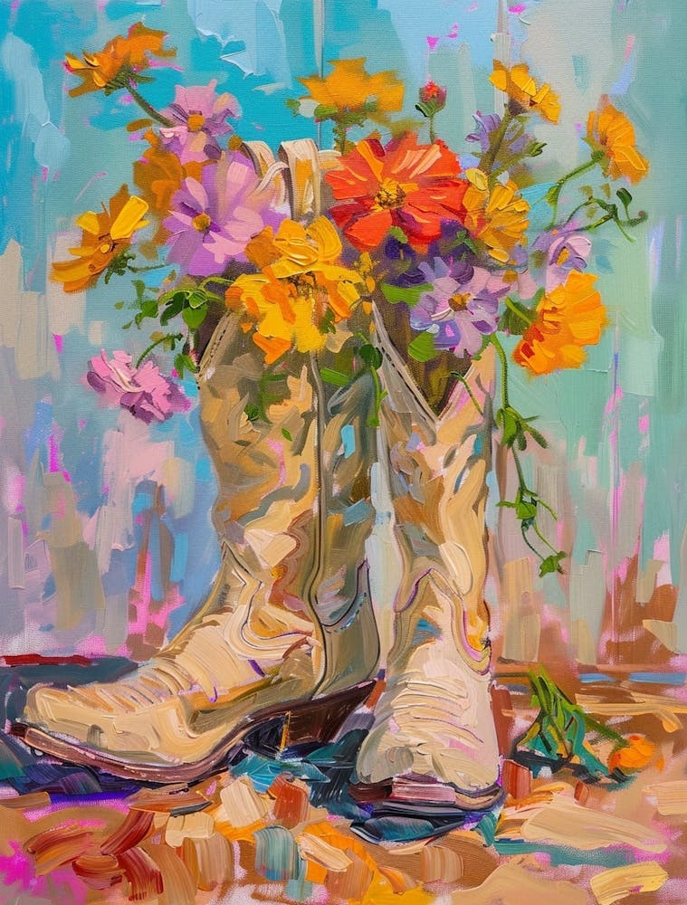 Cowboy Boots And Wildflowers 4
