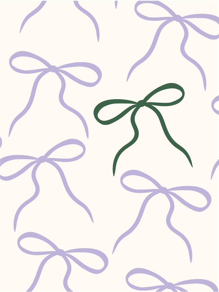 Bows lilac and green pretty