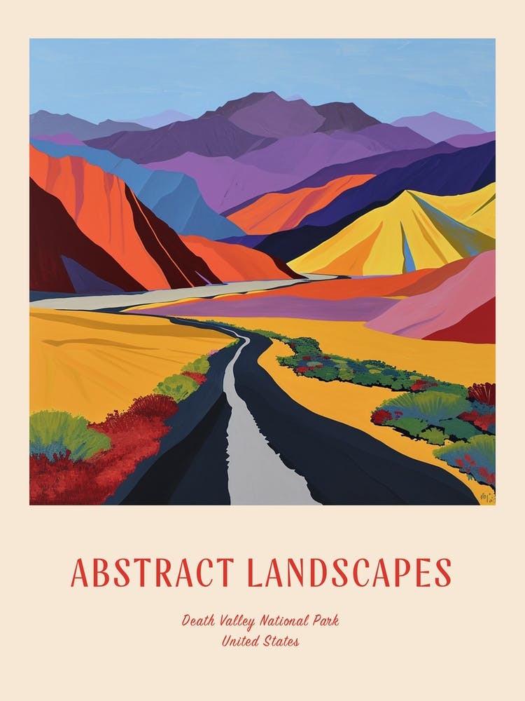 Farbenfrohes Abstraktes Death Valley National Park Usa 2 Poster