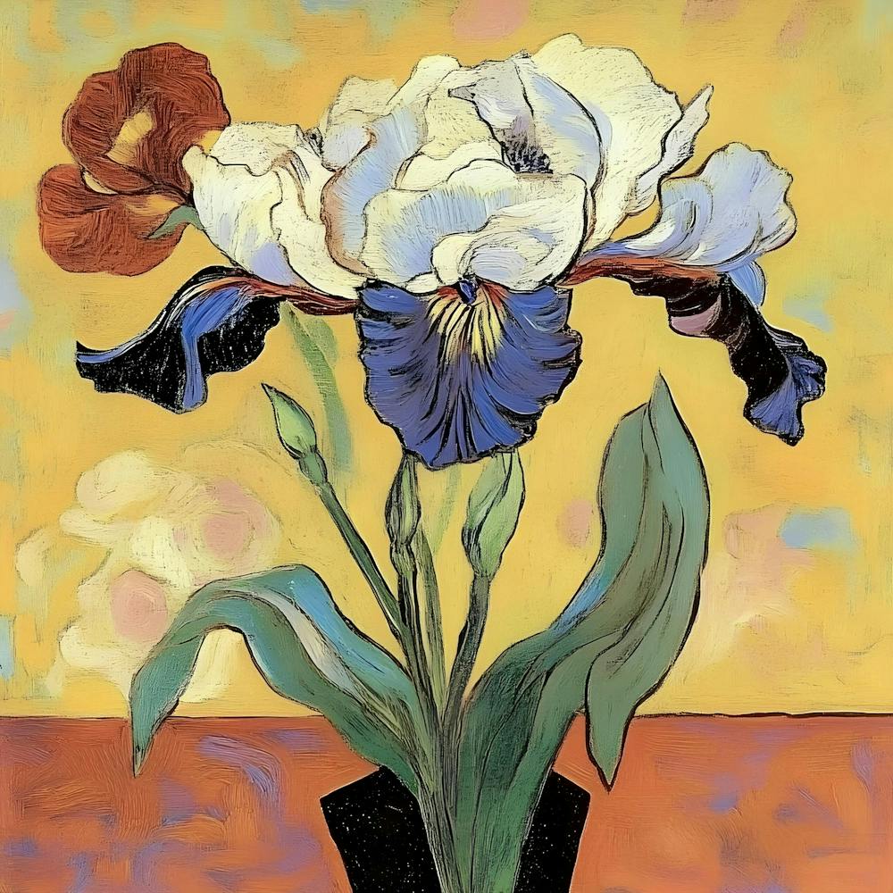 Iris In A Vase