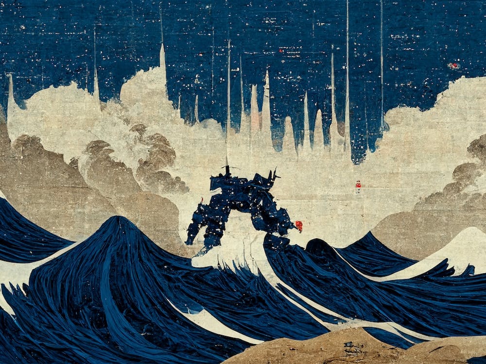 Transformer Robot Hokusai Anime