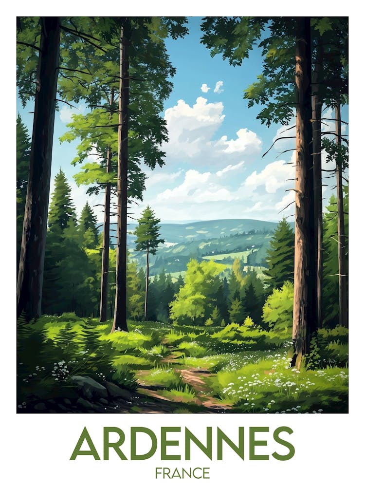 Affiche de voyage Ardennes 1