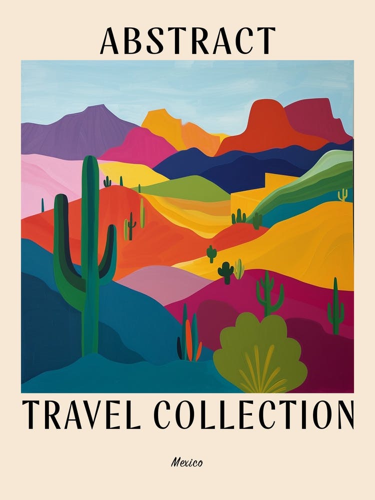 Abstract Travel Collection Poster Mexico 2