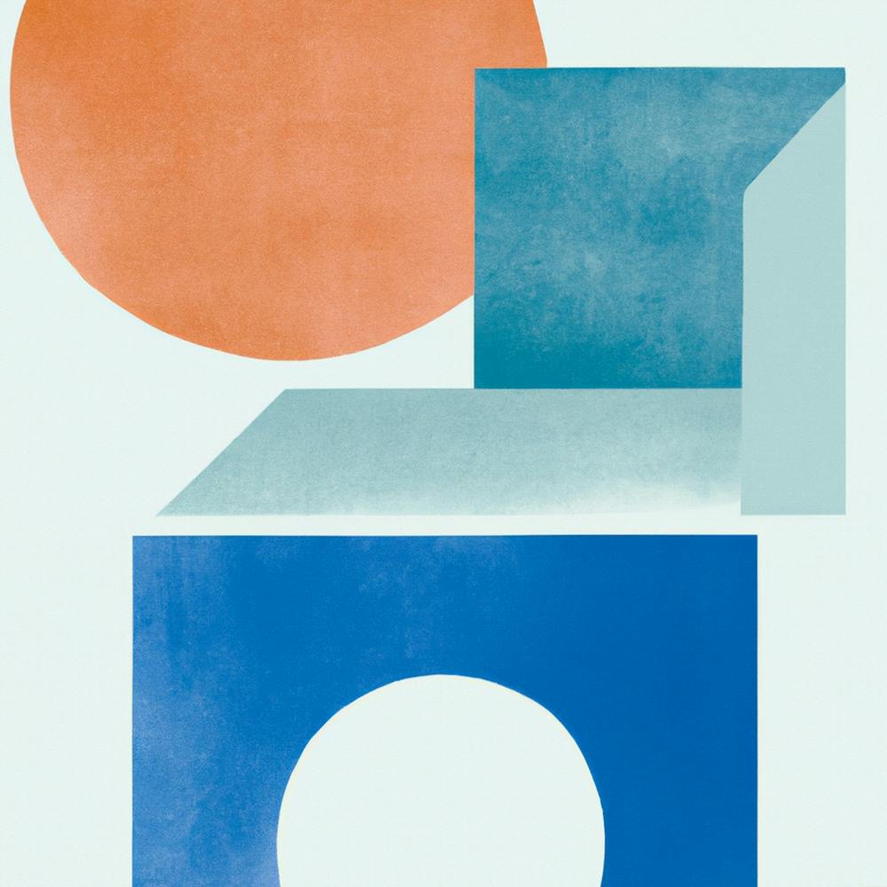 Blue Soft Color Geometric Object