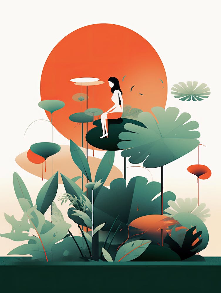Whispers of Freedom: Minimalist Woman's Journey