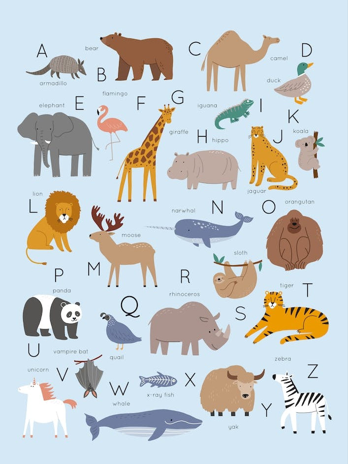 Animal Alphabet Blue
