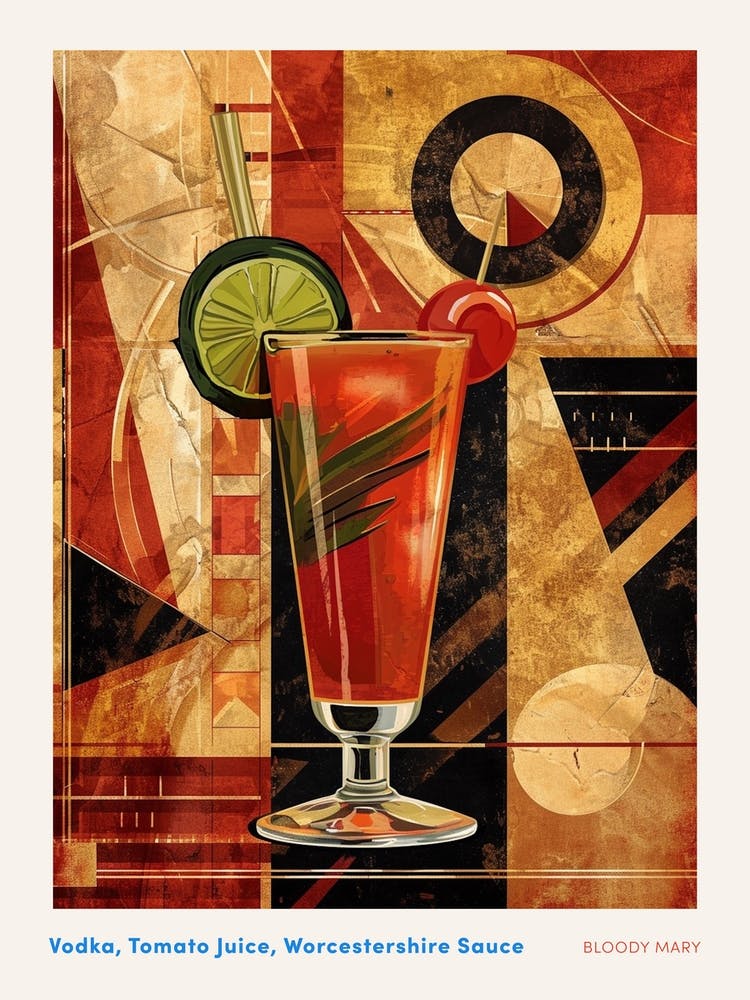 Art Deco Bloody Mary 2 Poster