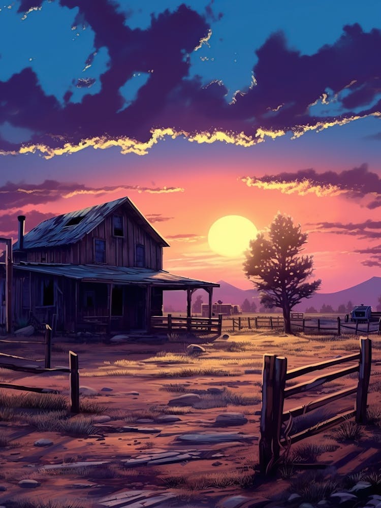 Sunset In The Country