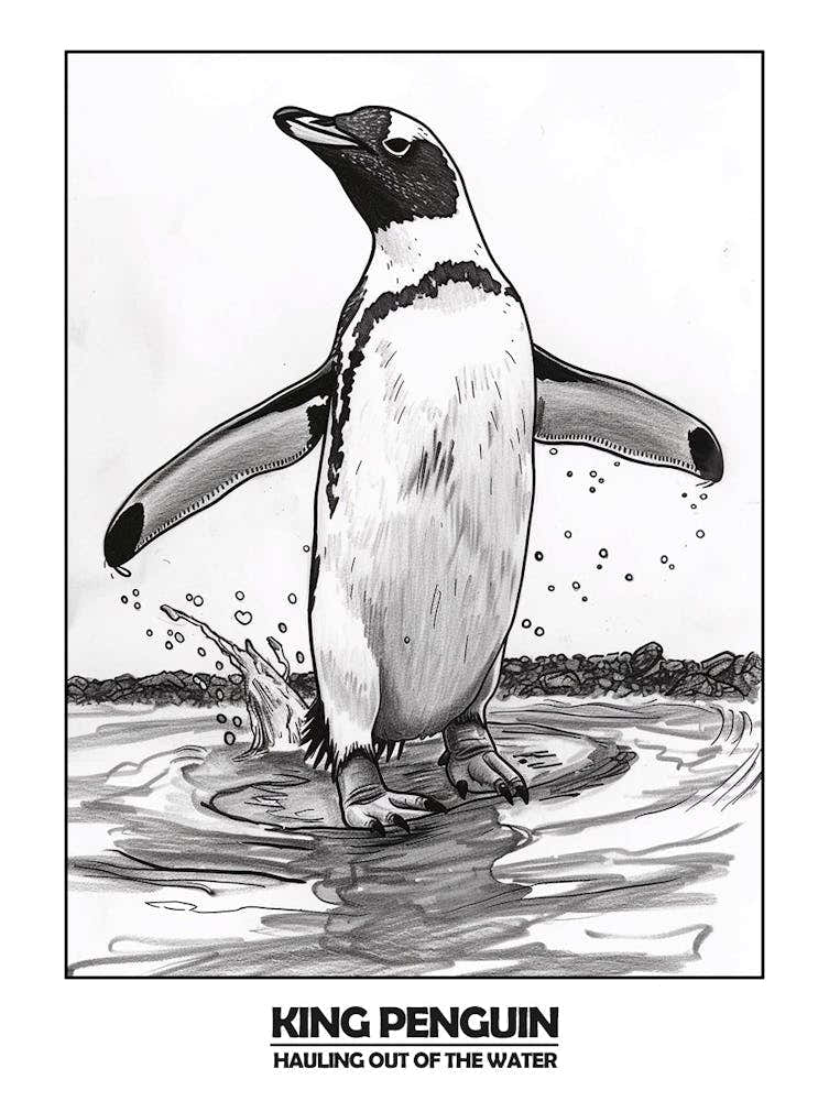 Penguin Hauling Out Of The Water Poster 9