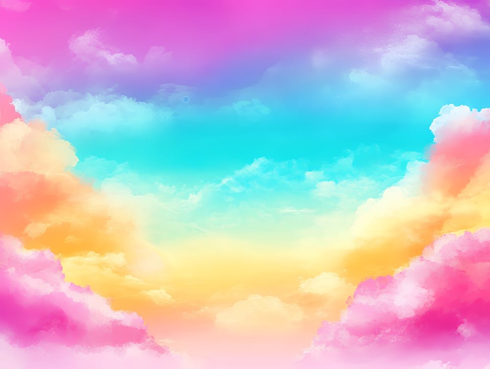 Rainbow Clouds Background