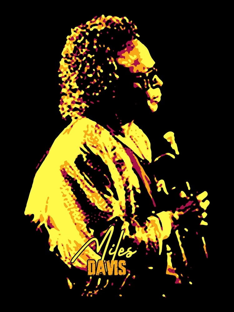 Miles Davis Jazz Music in Pop Art Illustration
