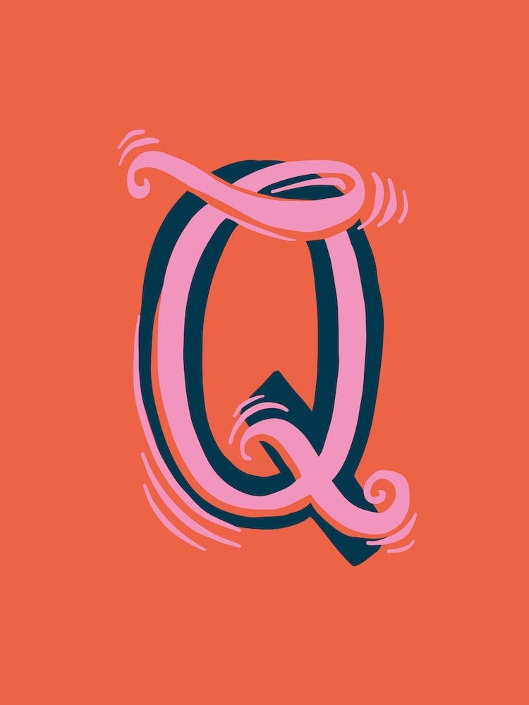 Letter Q Typographic