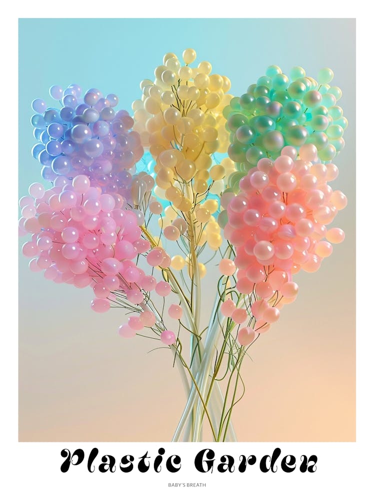 Dreamy Inflatable Flowers Poster Babys Breath 1