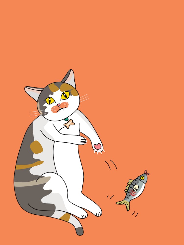 Cat With Fish