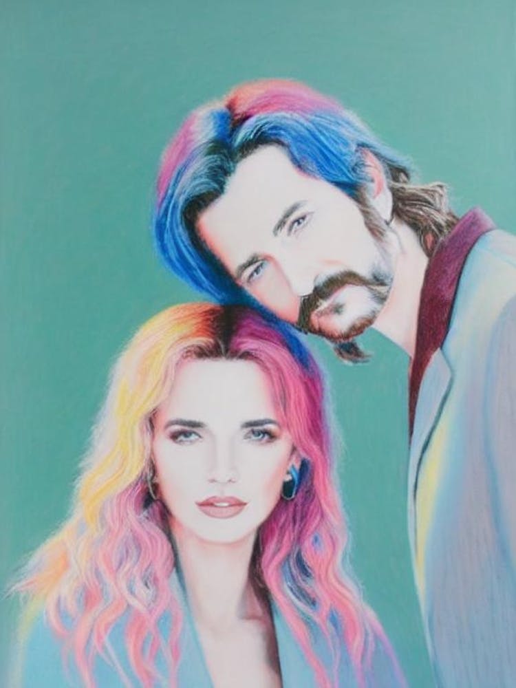 Brooks & Dunn Colourful Illustration