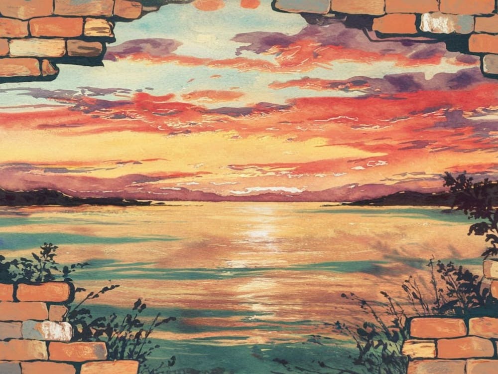 Sunset In The Brick Wall