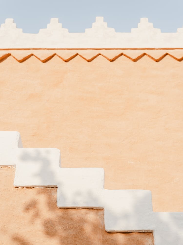 Adobe Wall In Peach Fuzz