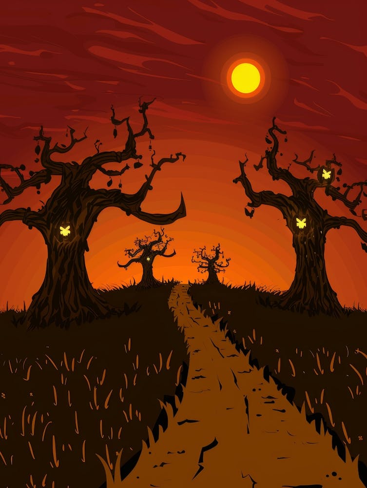 Halloween-Nacht im Wald