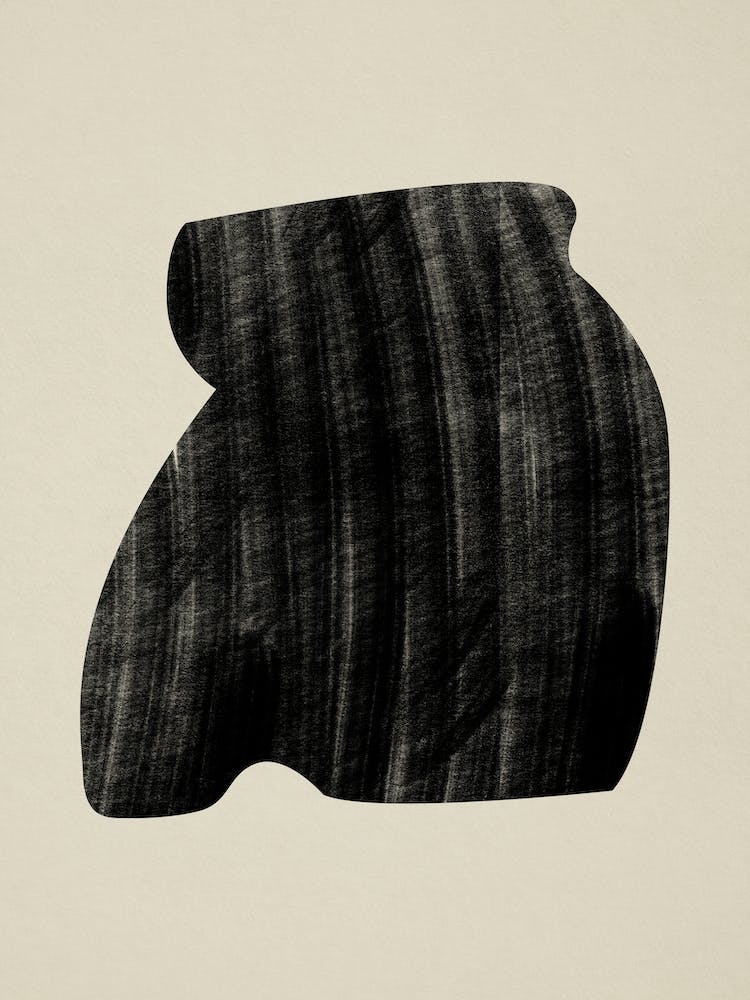 Black Bold Object On Beige 04