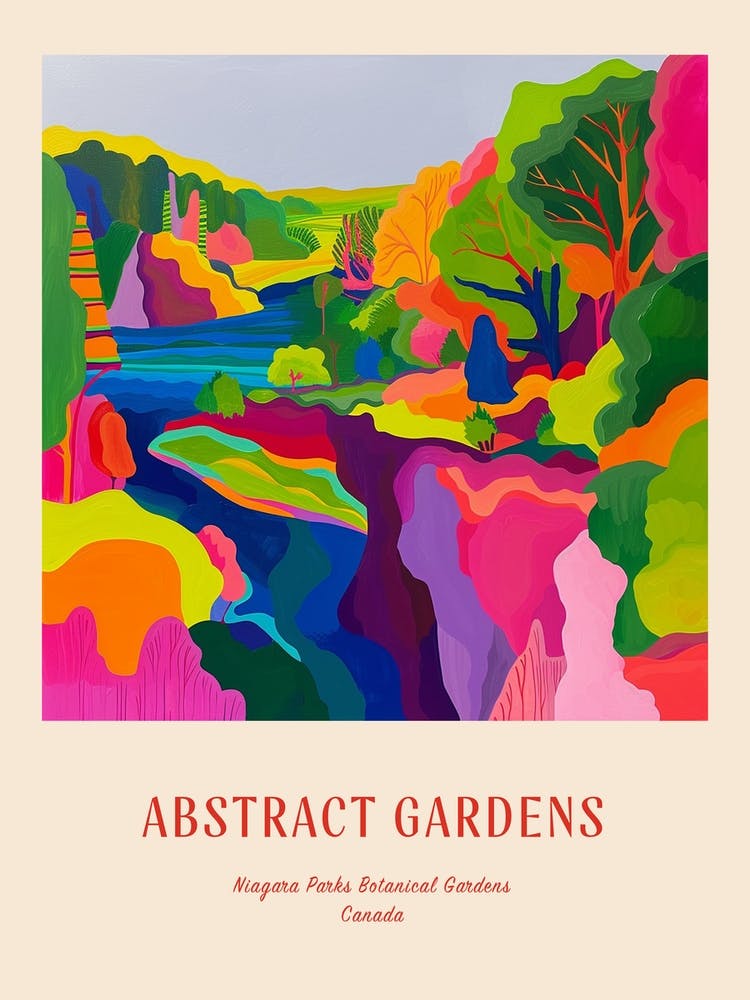 Colourful Gardens Niagara Parks Botanical Gardens Canada 1 Red Poster