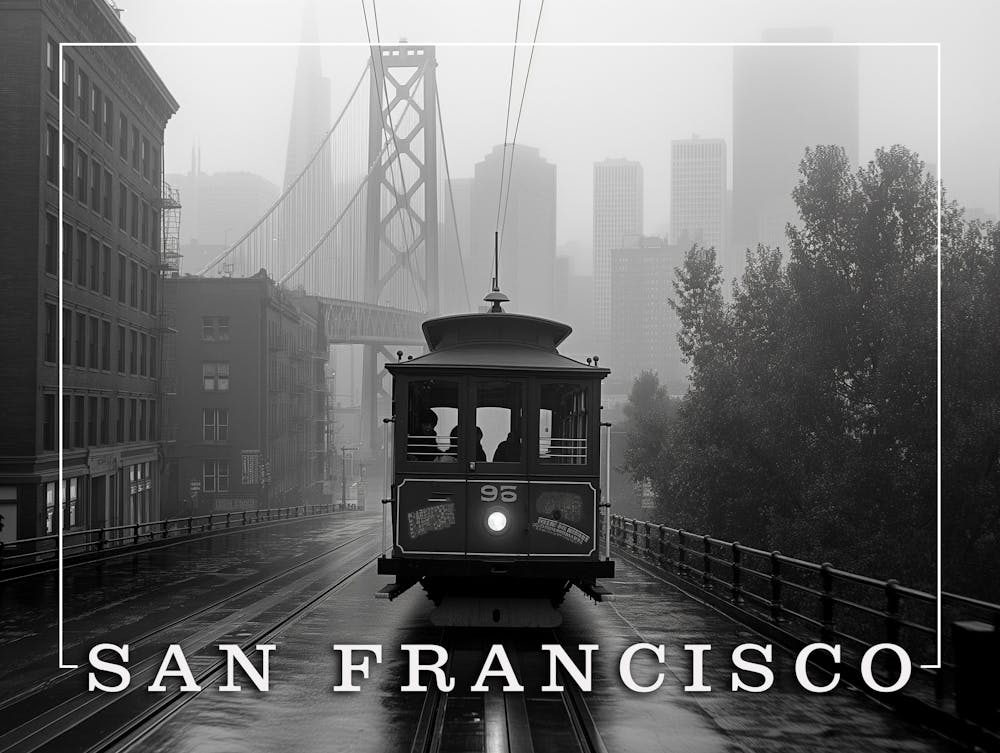 Cable Car Charm: A San Francisco Poster