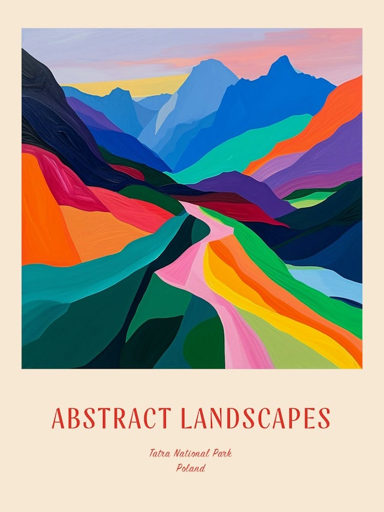 Abstrait Coloré Parc National des Tatras Pologne 4 Affiche