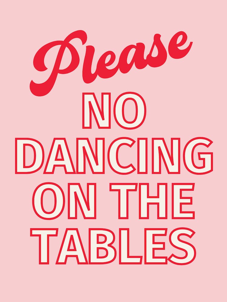 Merci de ne pas danser sur les tables