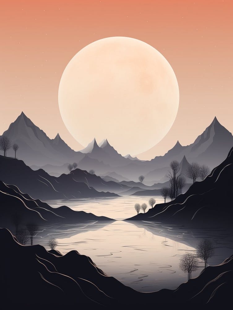 Moon Abstract Minimalist 1