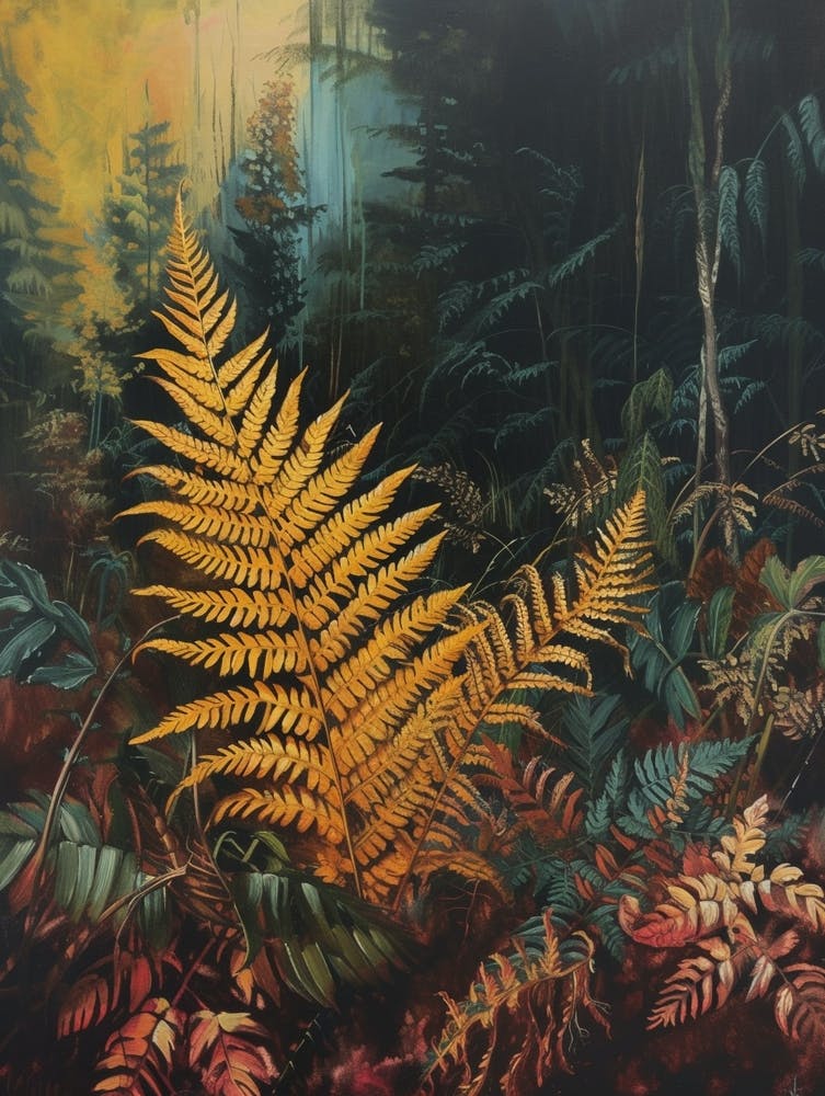Autumn Fern Painting 3