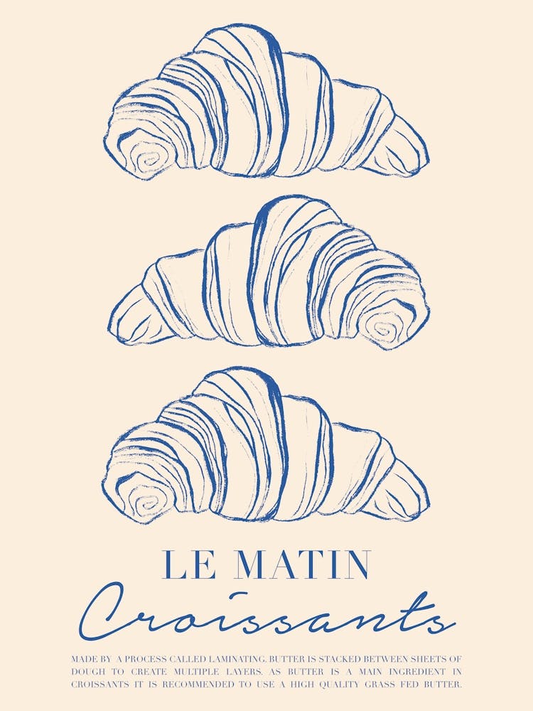 Le Matin Croissant Blue