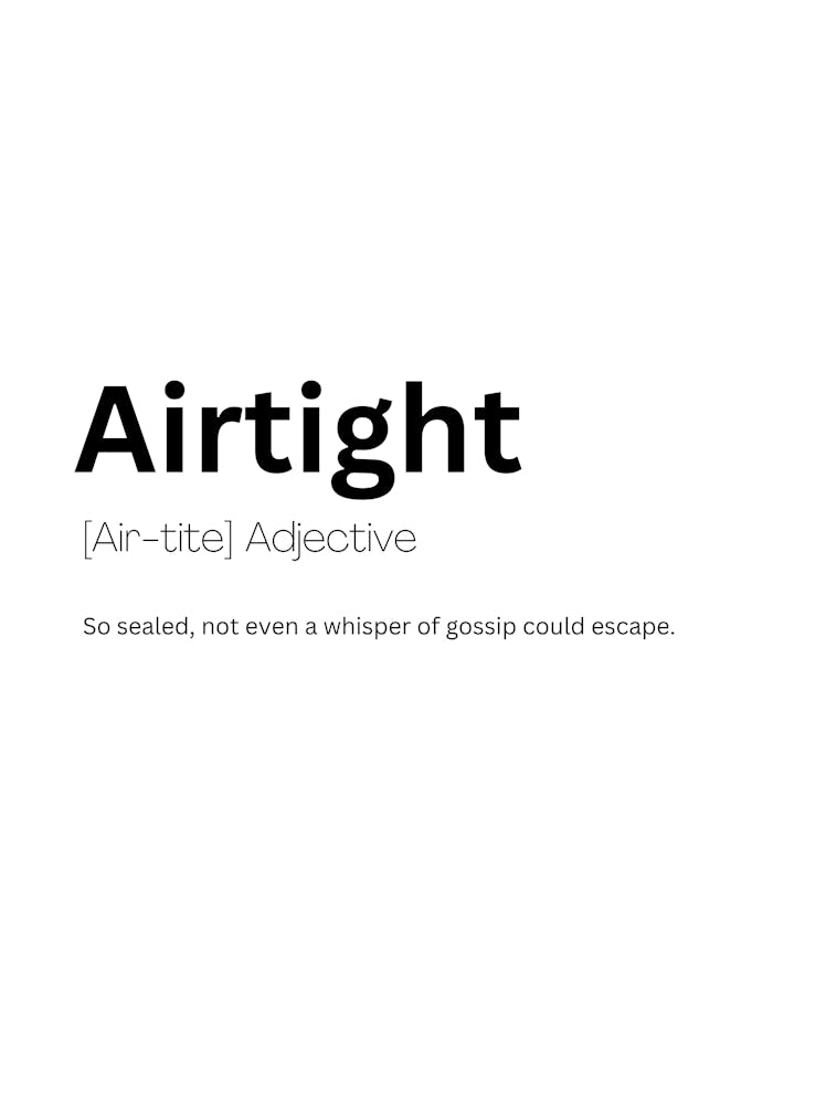 Airtight Definition Meaning