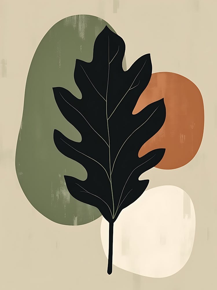 Soft Botanical Silhouettes in Earthy Hues