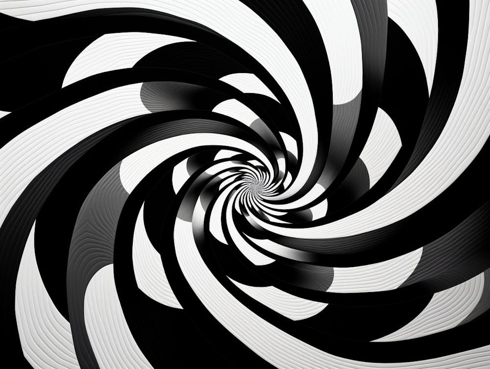 Oscillation Abstract Black And White 2